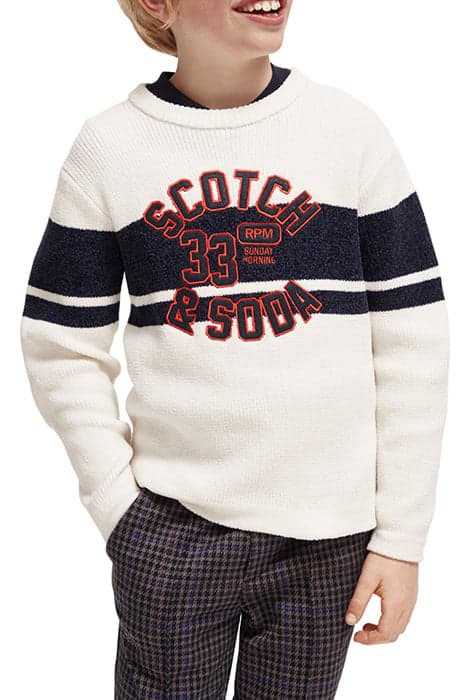 CHENILLE ARTWORK PULLOVER ECRU by Scotch & Soda