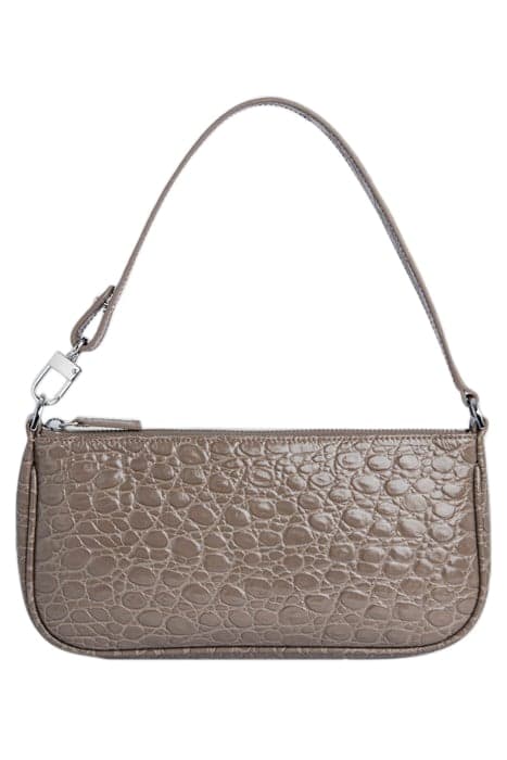 RACHEL MUD CIRCULAR CROCO EMBOSSED LEATHER by BY FAR