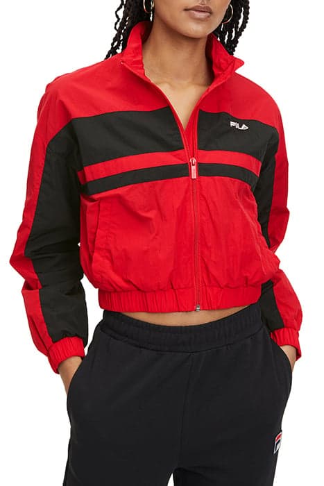 LUBU CROPPED TRACK JACKET TRUE RED-BLACK by FILA