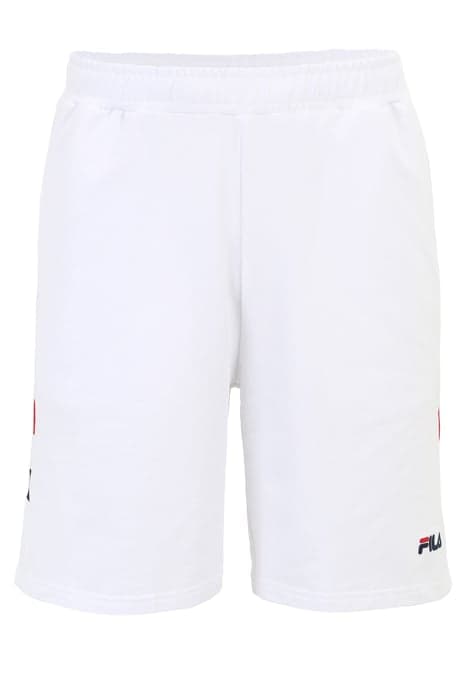 SIMNAS SHORTS BRIGHT WHITE-TRUE RED-BLACK IRIS by FILA