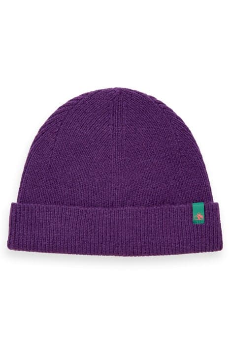 WOOL-ALPACA BLEND RIB KNIT BEANIE VIOLET DREAM by Scotch & Soda