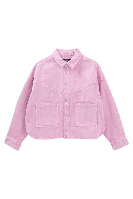 GIRLS’ VIOLET DENIM CROPPED OVERSHIRT JACKET by IKKS