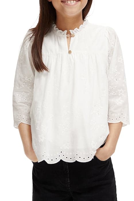 BRODERIE ANGLAISE STAR TOP OFF WHITE by Scotch & Soda