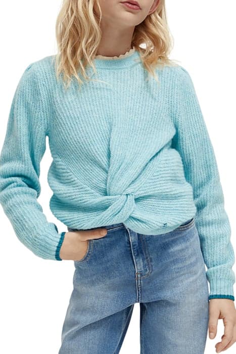 RELAXED-FIT KNOTTED PULLOVER BLUE MELANGE by Scotch & Soda