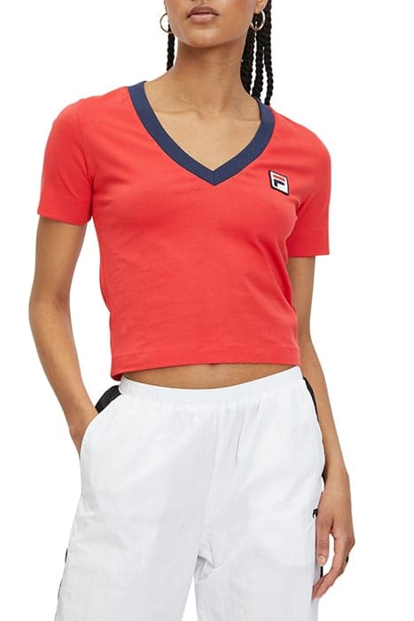 LUDHIANA V-NECK TEE TRUE RED by FILA