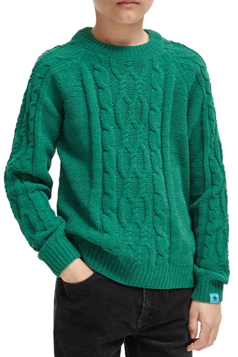 CHENILLE CABLE KNIT DEEP GREEN by Scotch & Soda