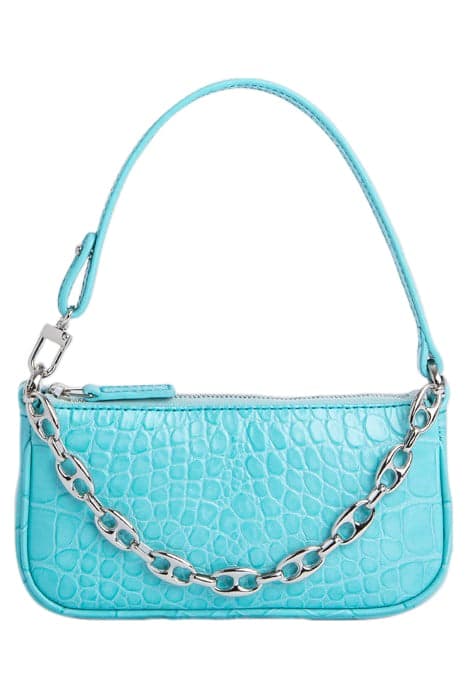 MINI AQUA BLUE CROCO EMBOSSED LEATHER by BY FAR