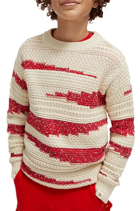 STRUCTURED INTARSIA PULLOVER CONTAINS ORGANIC COTTON STONE R by Scotch & Soda