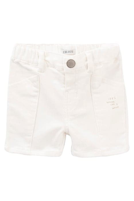 BABY BOY WHITE KNITLOOK BERMUDA SHORTS by IKKS