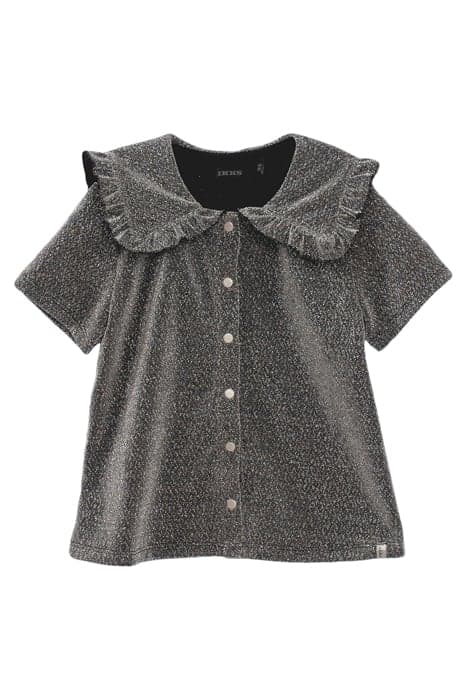 GIRLS’ BLACK GLITTERY COLLARED SHIRT by IKKS