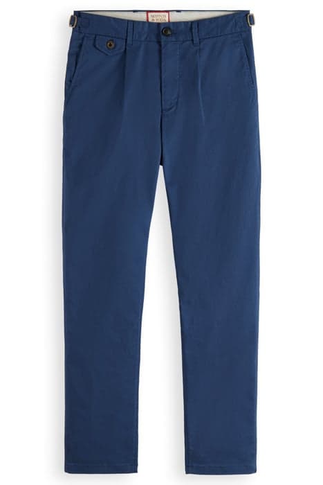 BLAKE - ORGANIC COTTON SATINE POPLIN CHINO STORM BLUE by Scotch & Soda