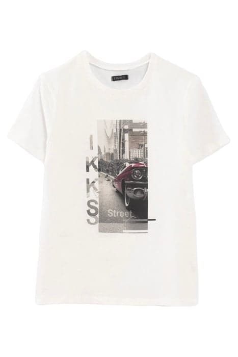 WHITE VISUAL T-SHIRT CUBAN CAR BOY by IKKS