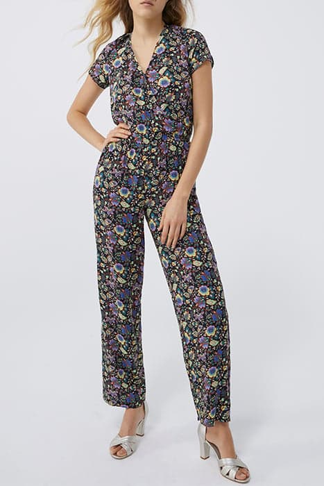 BLACK XL FLOWER PRINT JUMPSUIT by IKKS