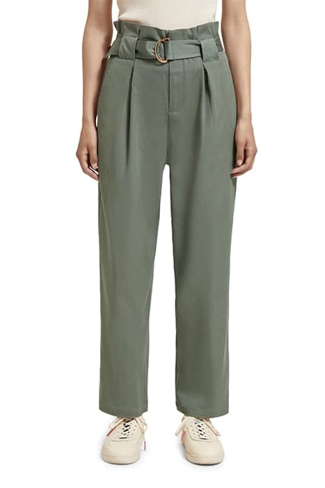 DAISY - HIGH RISE STRAIGHT LEG PAPER BAG PANT SEAWEED by Scotch & Soda