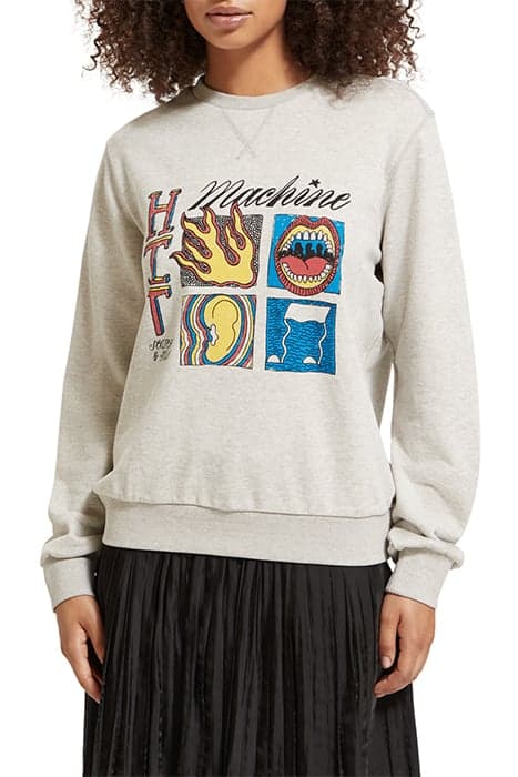 HIT MACHINE REGULAR FIT SWEATSHIRT GREY MELANGE by Scotch & Soda