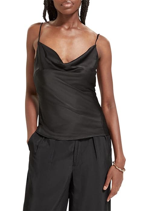 COWL NECK CAMISOLE EVENING BLACK by Scotch & Soda