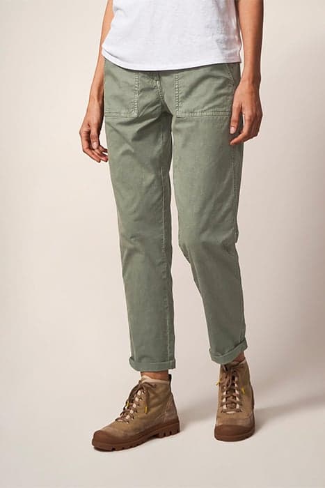 TWISTER CHINO TROUSER MID GREEN by White Stuff