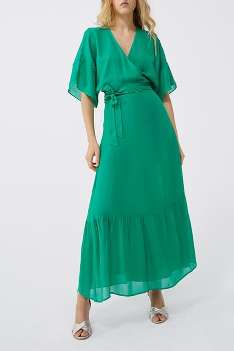 GREEN WRAP LONG DRESS by IKKS