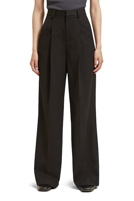 ROSE - PLEATED HIGH RISE WIDE LEG GABARDINE PANT EVENING BLA by Scotch & Soda