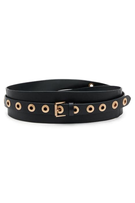 DELILAH ALCOR BELT BLACK/WARM BRASS by AllSaints