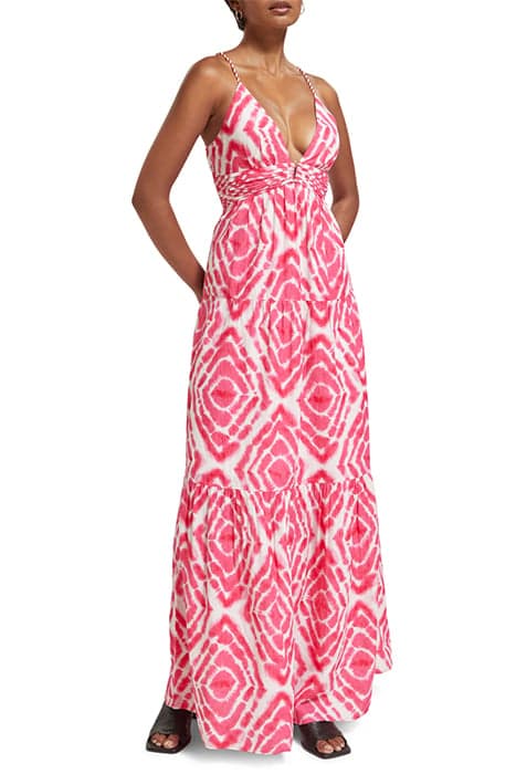 MAXI WAISTED DRESS DISCO TIE DYE POP PINK by Scotch & Soda