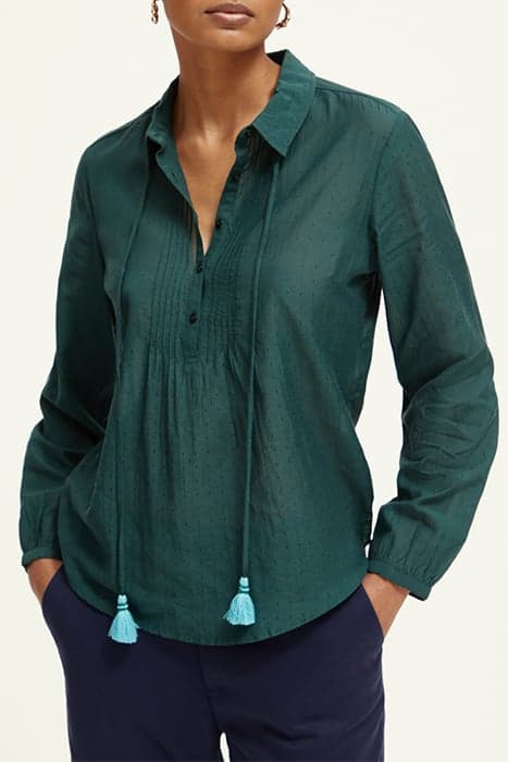 PIN TUCK BIB TOP BOTTLE GREEN by Scotch & Soda