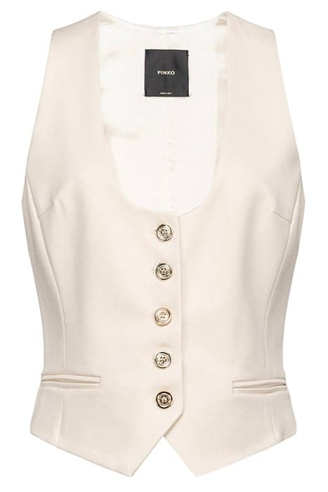 GENUINO GILET PINK SMOKE WHITE by PINKO