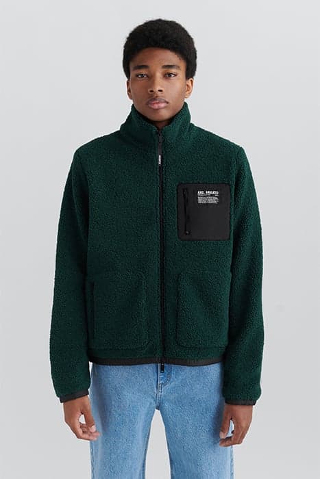 BILLIE FLEECE JACKET DARK GREEN by Axel Arigato