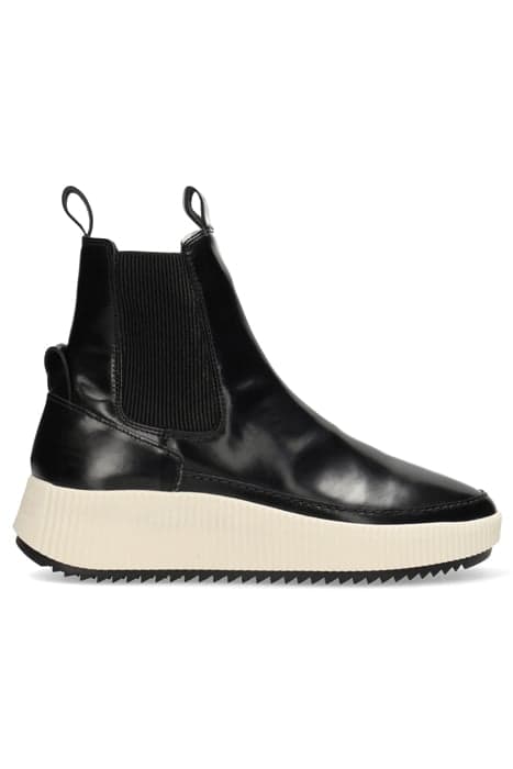 SHS1481 MIDTOP SNEAKER SHINY LEATHER BLACK by Shabbies Amsterdam