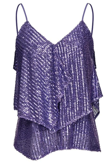 TOSATO TOP FULL PAILLETTES RIG LILAC LAVENDER by PINKO