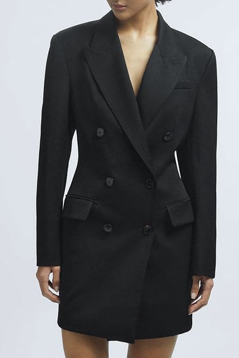 ROSAMUND-TUX DRESS BLACK by Reiss