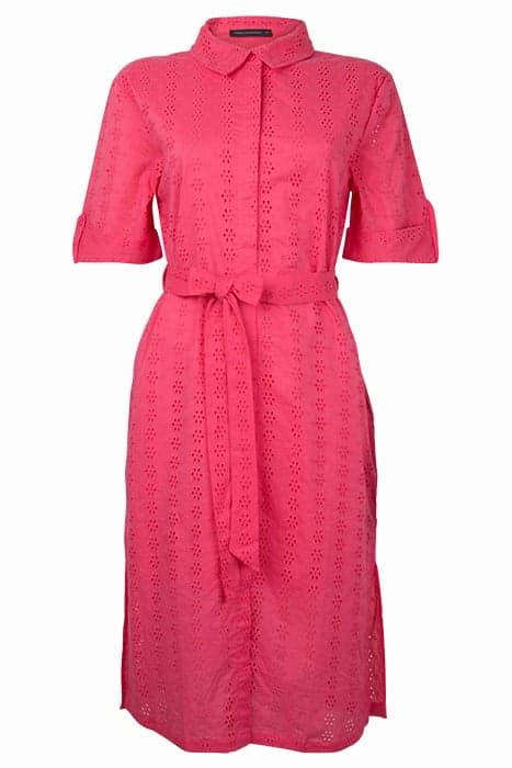 BRODERIE SHIRT DRESS MIDI CAMELLIA by French Connection