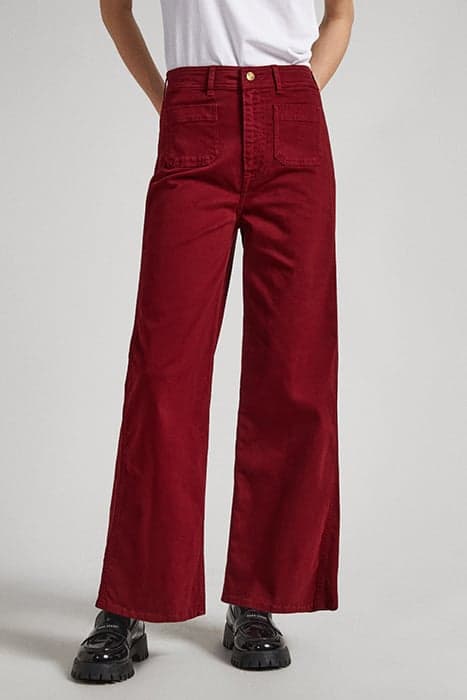 LEXA CROP CLR BURGUNDY RED by Pepe Jeans