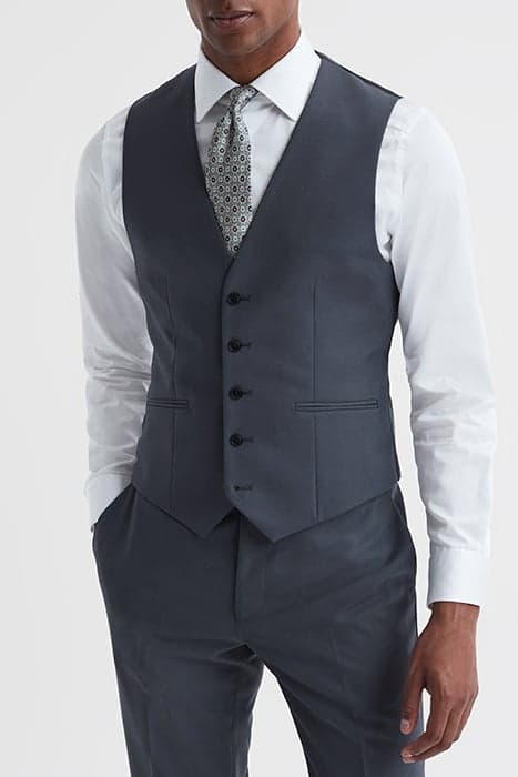 FINE-WOOL MIXER WAISTCOAT AIRFORCE BLUE by Reiss