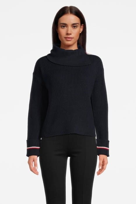 RIB ROLL-NK SWEATER BLUE by Tommy Hilfiger