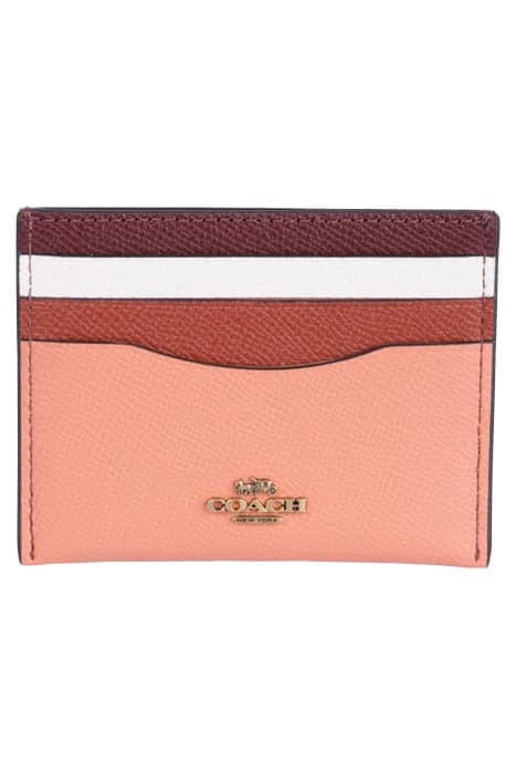 CARD CASE IN COLORBLOCK LIGHT CORAL MULTI by Coach