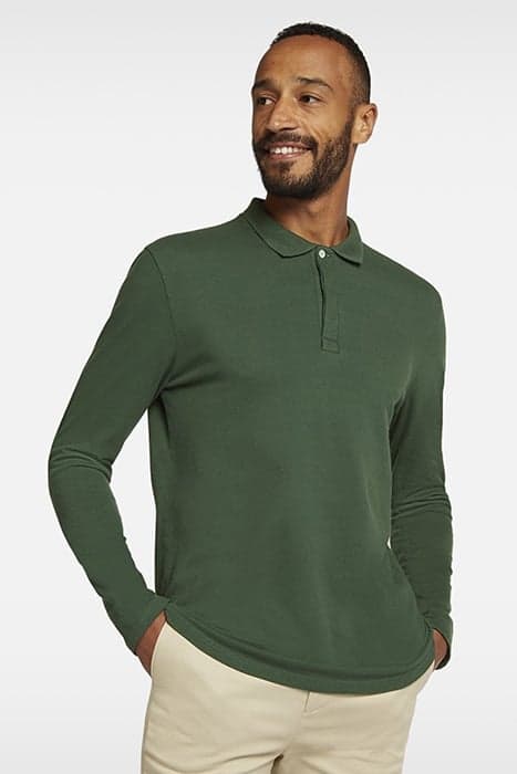 LONG SLEEVE POLO DARK GREEN SLIM FIT by LABFRESH