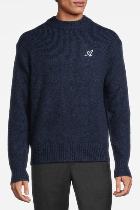 INITIAL SWEATER NAVY BLUE MELANGE by Axel Arigato