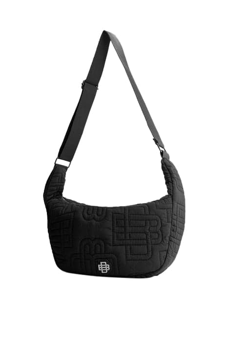 MONOGRAM QUILTED SLING BAG BLACK by Black Bananas