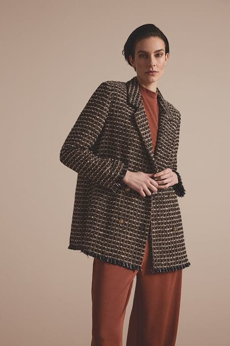 JACKET TWEED CHECK BLACK by Summum Woman