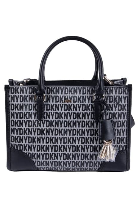 PERRI BOX SATHCEL BK LOGO-BK by DKNY