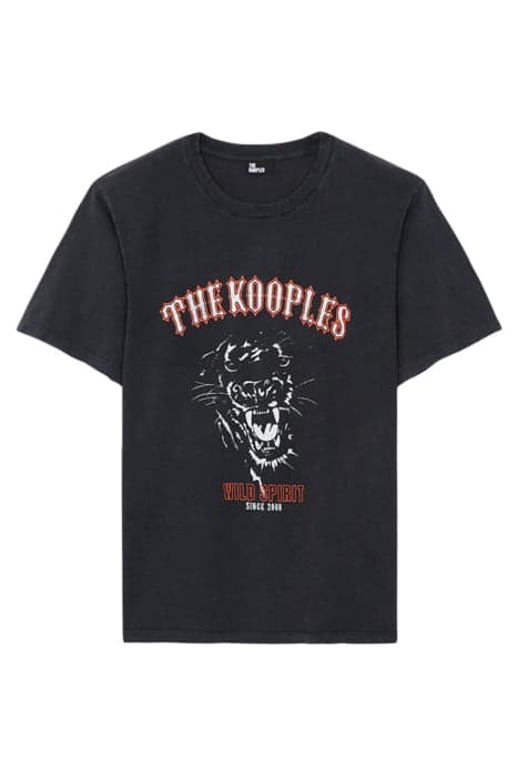 MC WILD SPIRIT PANTHER T-SHIRT BLACK WASHED by The Kooples