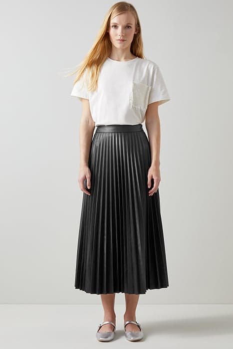 SK LAURIE PLEAT SKIRT BLACK by LK Bennett