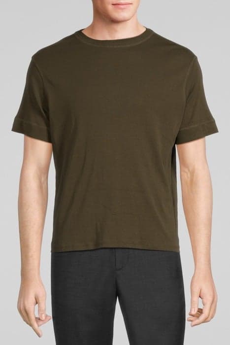 KHAKI COTTON ROUND NECK T-SHIRT KHAKI by IKKS