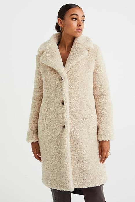 COAT OFFWHITE by WE Fashion