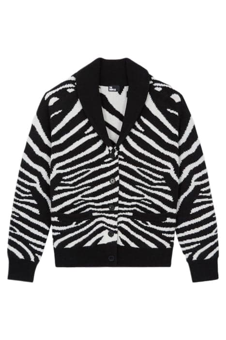 ZEBR JACQUARD CARDIGAN BLACK WHITE by The Kooples