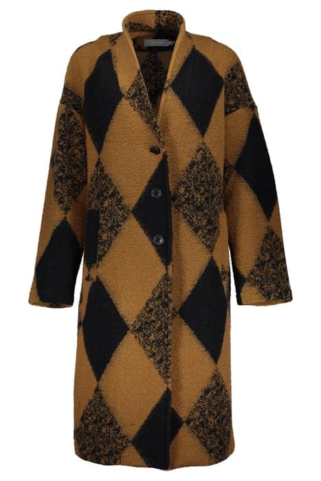 COAT ARGILE CAMEL/BLACK by Geisha