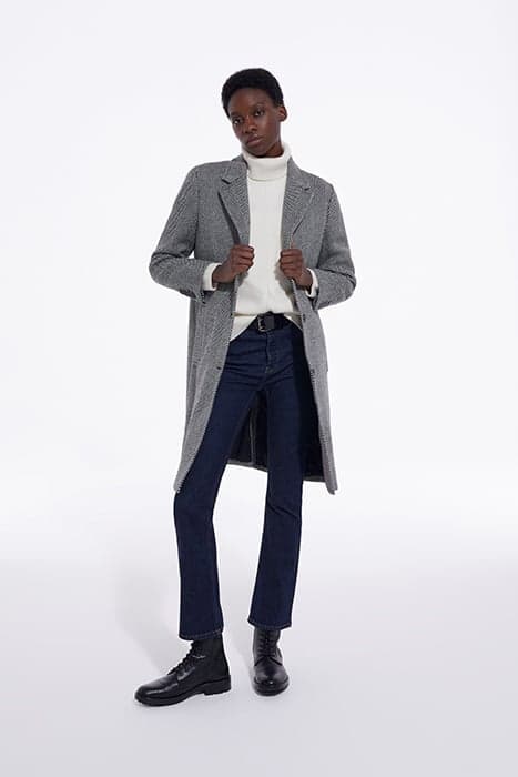 COAT DETAILED WITH TOP-STITCHED FLAP POCKETS AND ELBOW PADS  by The Kooples