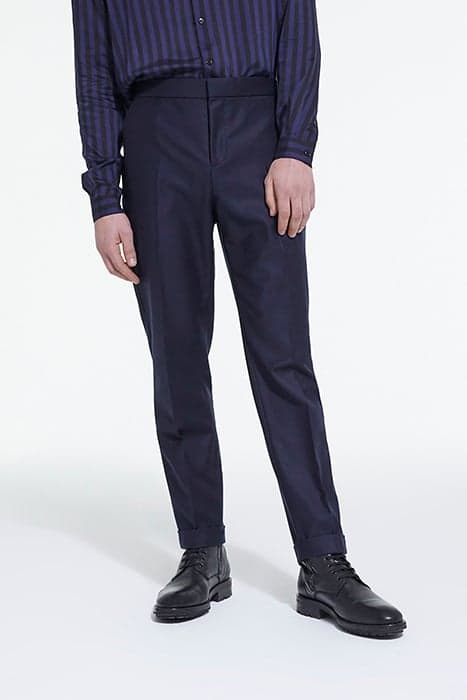 SUIT TROUSERS WITH ELASTIC BELT NAVY by The Kooples