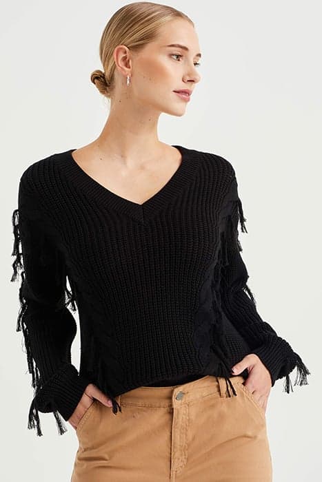 KNITTED PULLOVER BLACK by WE Fashion